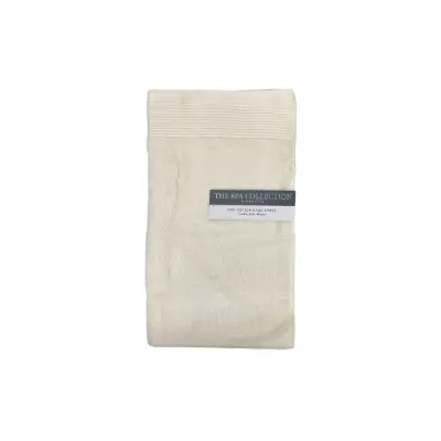 Hand Towel with Ribbed Stripe Ivory
