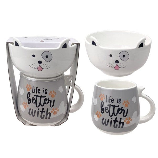 Mug n Bowl  Dog Design