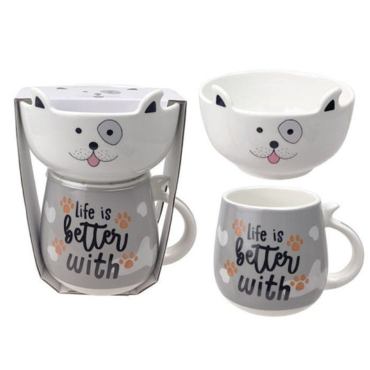 Mug n Bowl  Dog Design