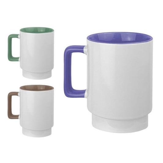 Mug Stoneware 2 Tone Wht Otsd
