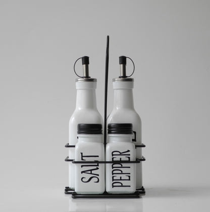 Condiment Set Gls 5pc MStnd SP