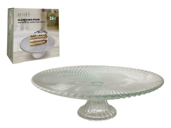 Cake Stand Glass Clear 26cm