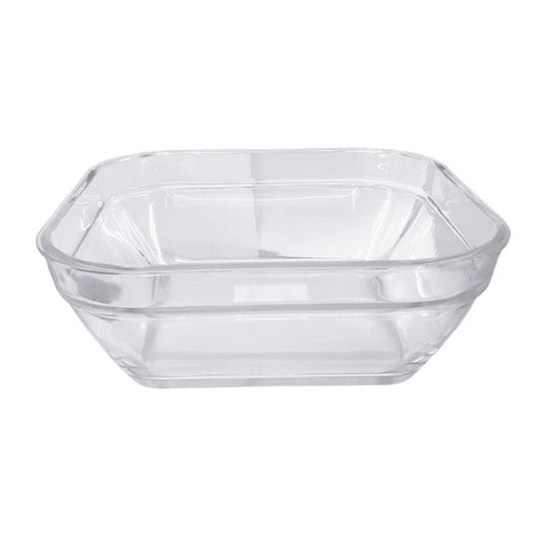 Glass Bowl Square Clear 950ml