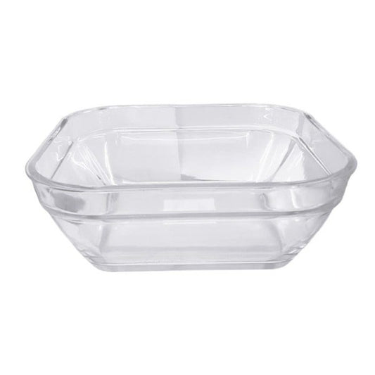 Glass Bowl Square Clear 950ml
