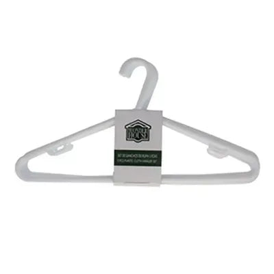 Cloth Hanger Plastic Wht 5pcs