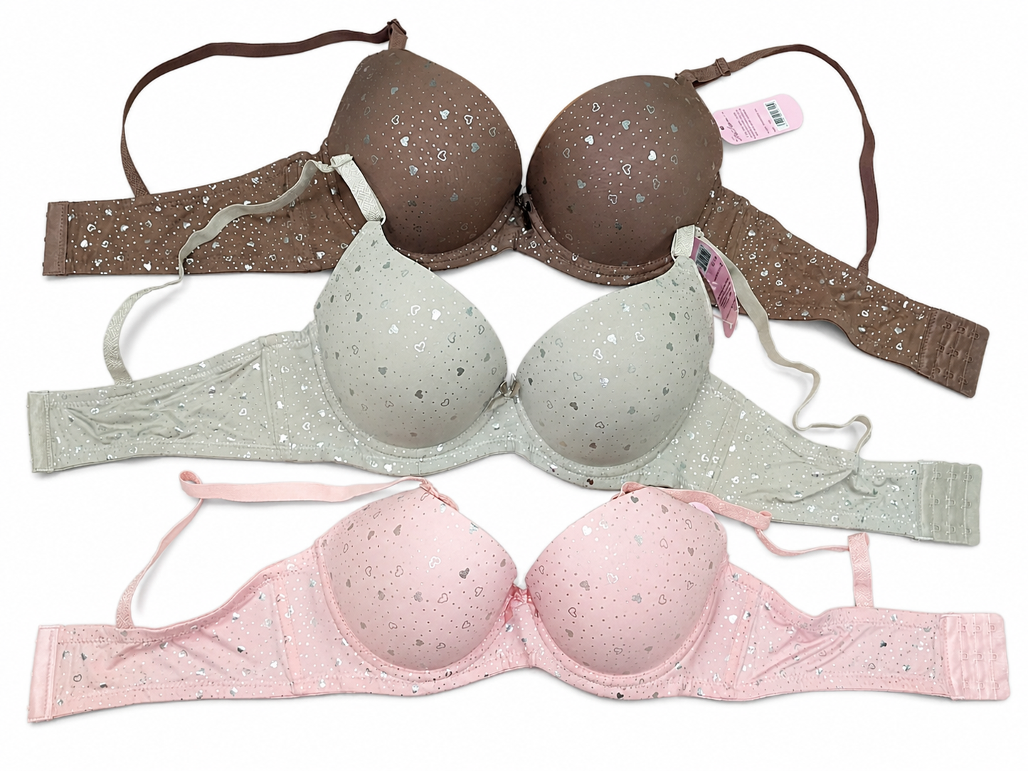 Ladies Padded Bra 32B-38B 4Assorted