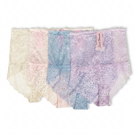 Ladies High Waist Lace Panty S-XL