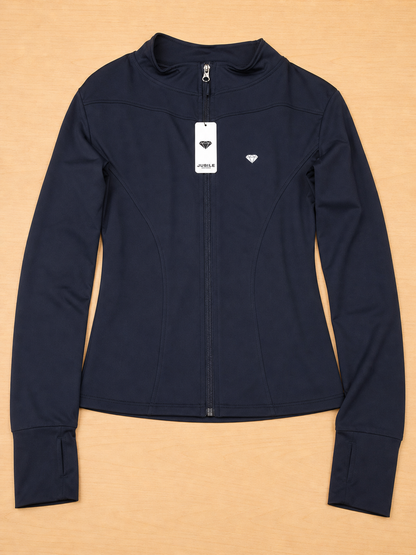 Ladies Jacket L Sleeve w Zip S-XL ast