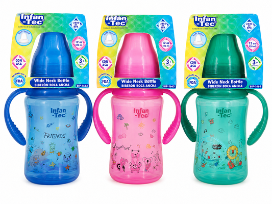 Wideneck Bottle w Hndl n Spout 3mplus asst 12oz