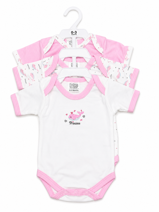 Girl Onesie Short Sleeve 0-12M