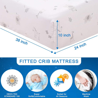 Crib Bedding Set 5pc Grey