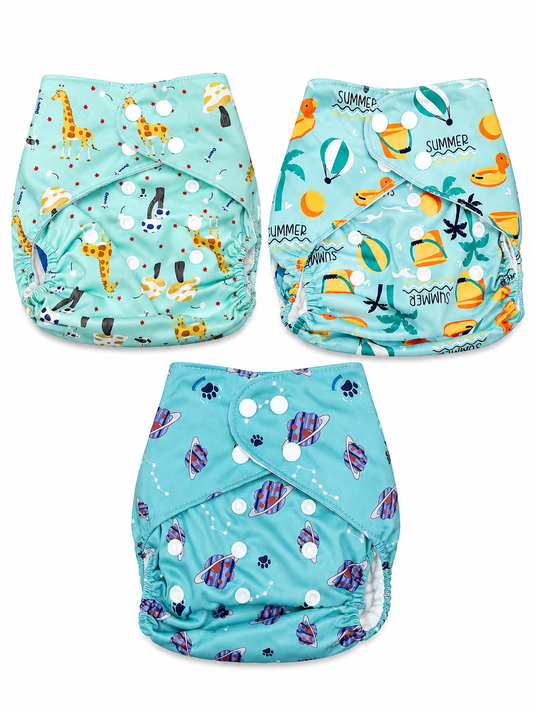 Baby Reusable Diaper Digital Print