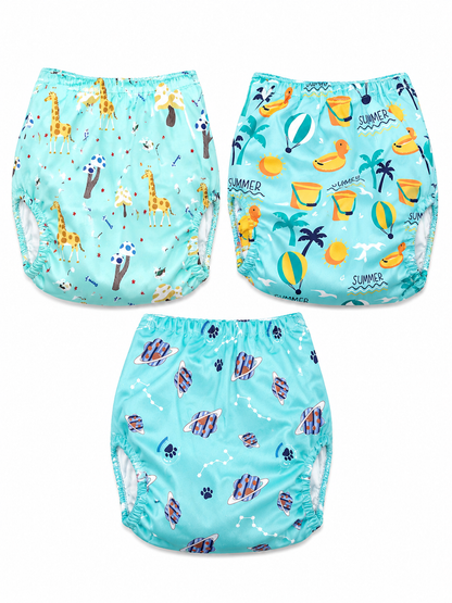 Baby Reusable Diaper Digital Print