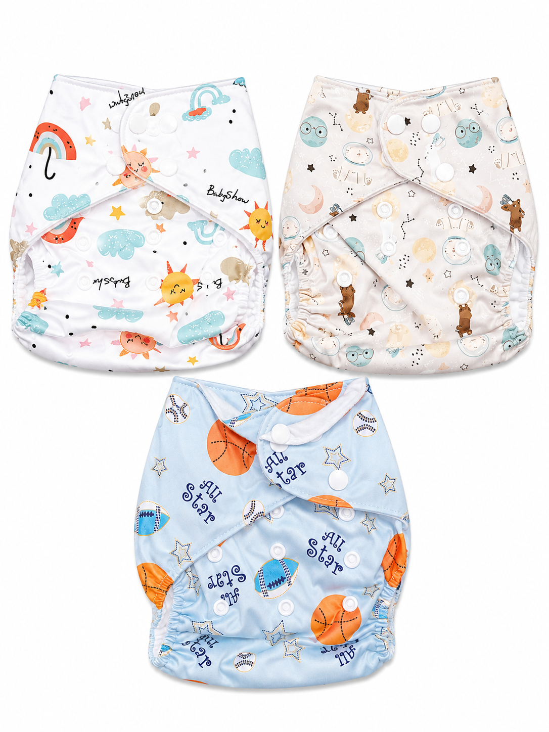 Baby Reusable Diaper Digital Print