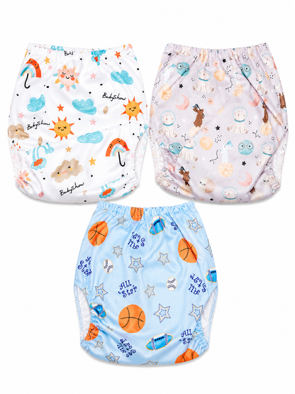 Baby Reusable Diaper Digital Print