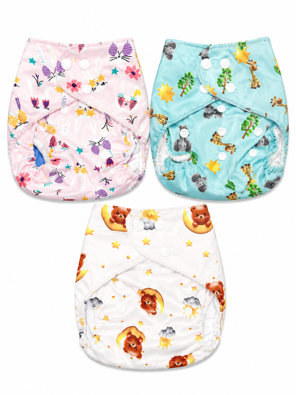 Baby Reusable Diaper Digital Print