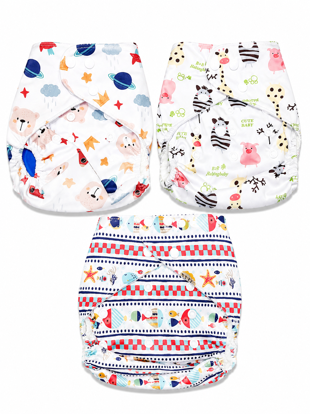 Baby Reusable Diaper Digital Print