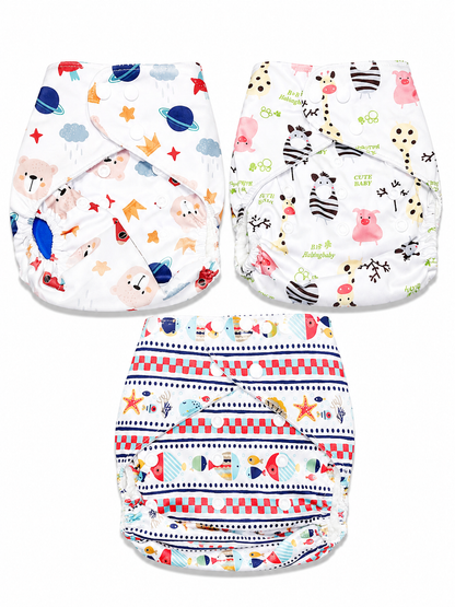 Baby Reusable Diaper Digital Print