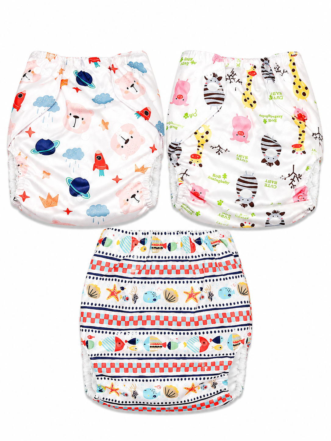 Baby Reusable Diaper Digital Print