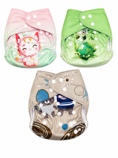 Baby Reusable Diaper Printed