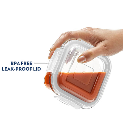 Glass Container Square Klip n Store 1Lt