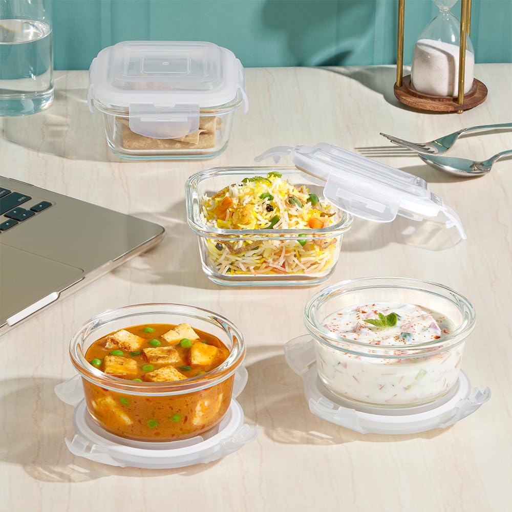Daisy Lunch Bag w/Glass Bowls Set