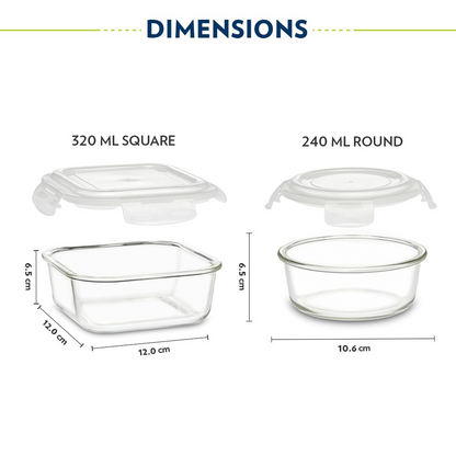 Daisy Lunch Bag w/Glass Bowls Set
