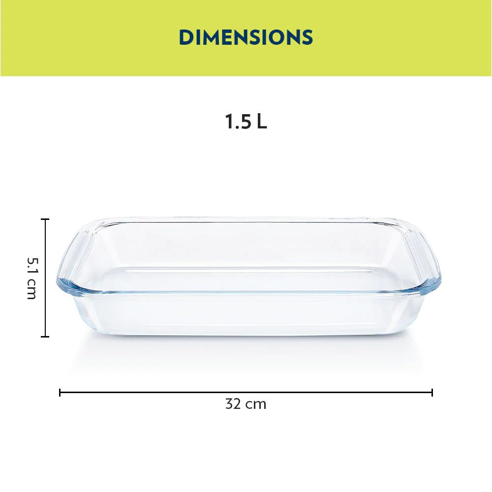 Glass Baking Dish Rect 1.5L