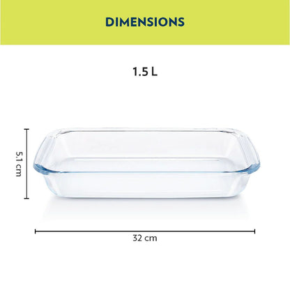 Glass Baking Dish Rect 1.5L