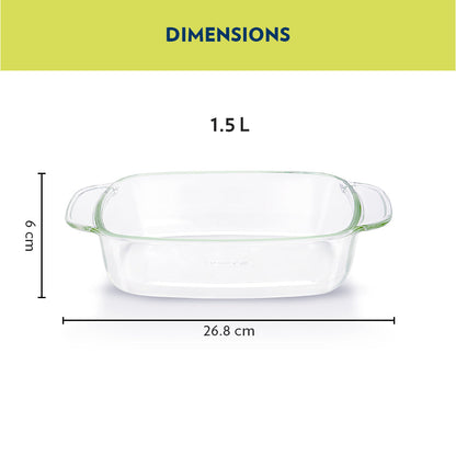 Deep Glass Baking Dish Rect 1.5L