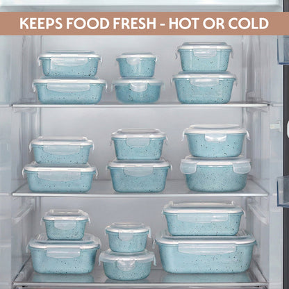 Rectangular Glass Storage Container Blue 1.52L