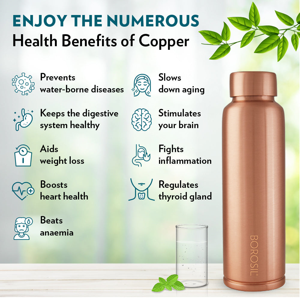 Eco Copper Bottle Copper 1L