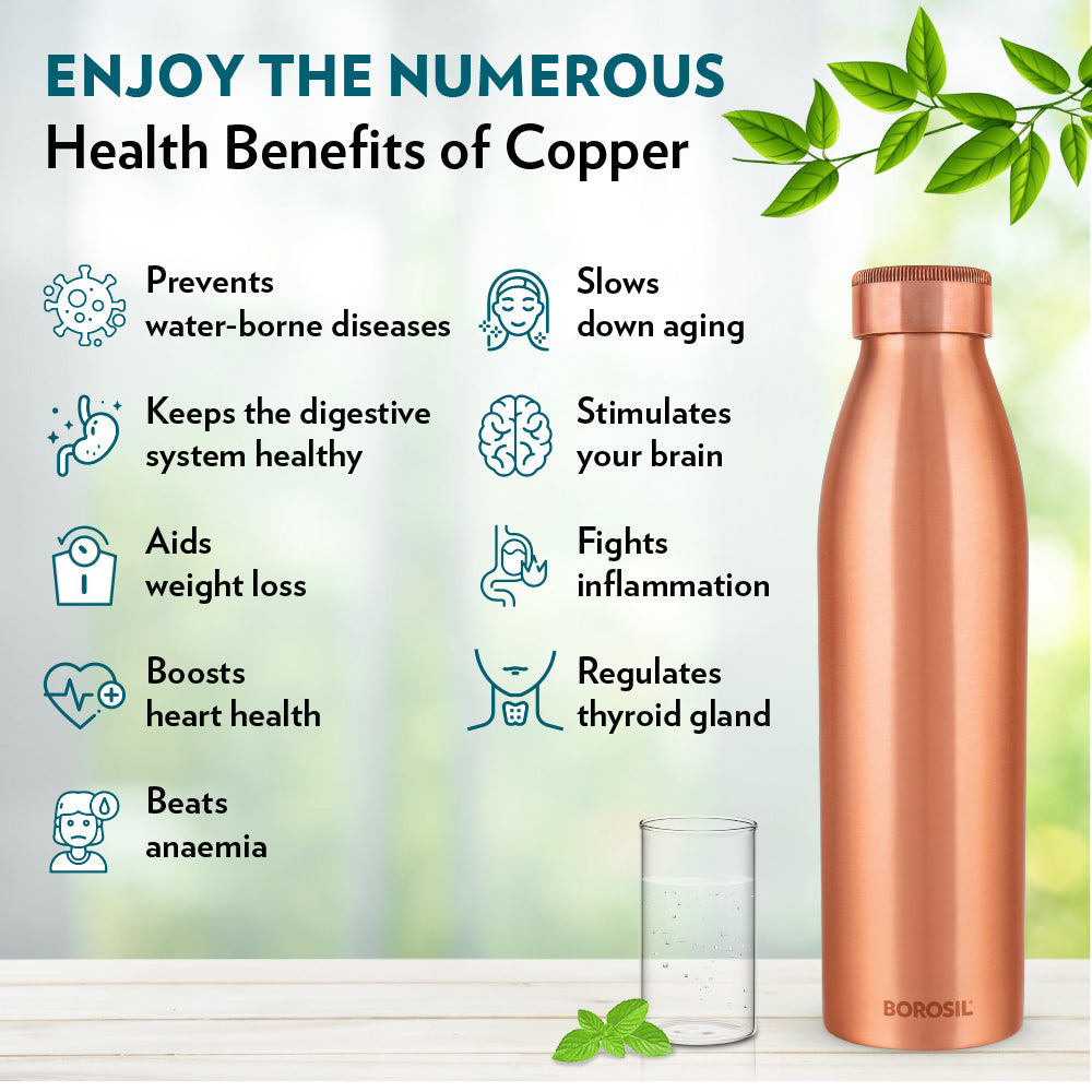 Eco Copper Bottle Copper 950ml