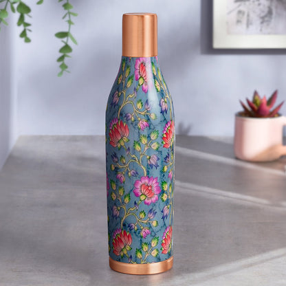 Gemini Copper Bottle Floral 800ml