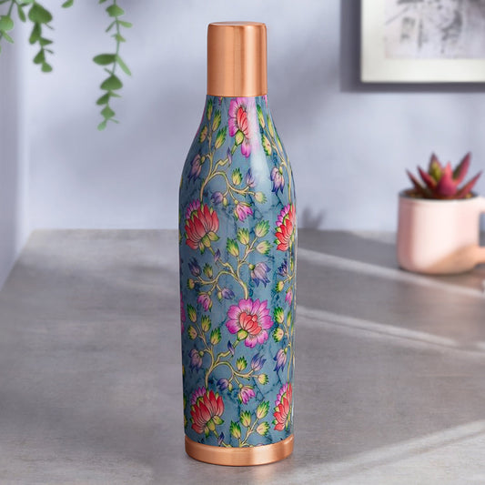 Gemini Copper Bottle Floral 800ml