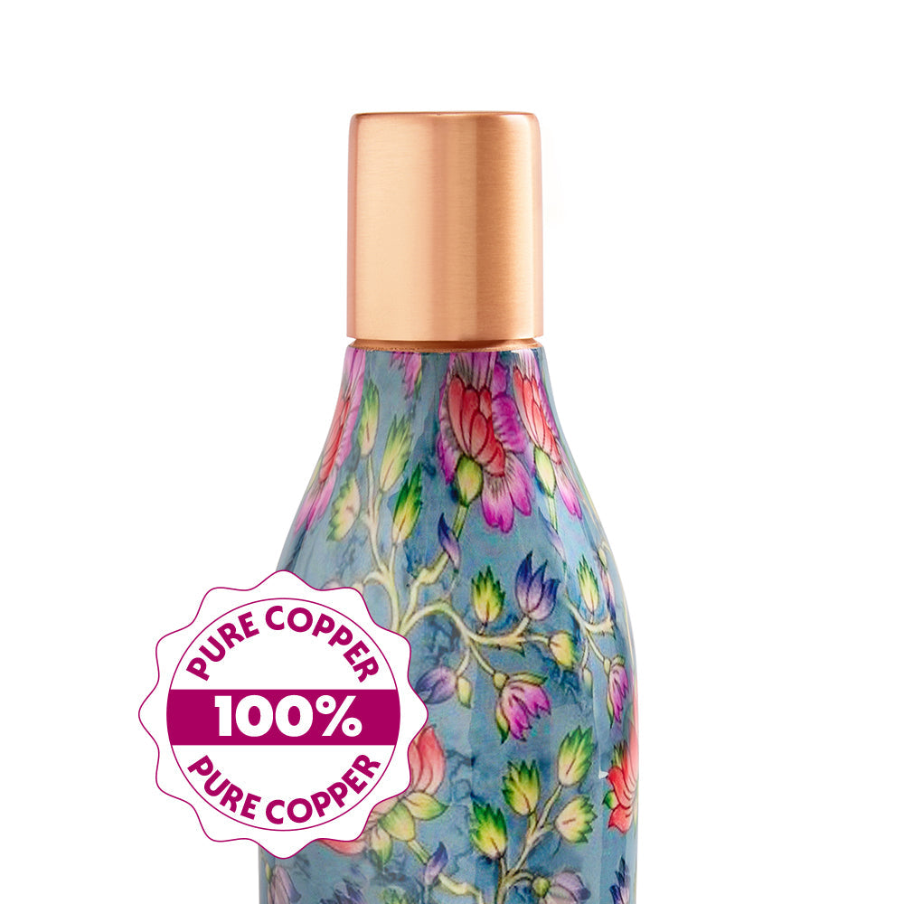Gemini Copper Bottle Floral 800ml