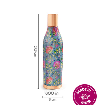 Gemini Copper Bottle Floral 800ml