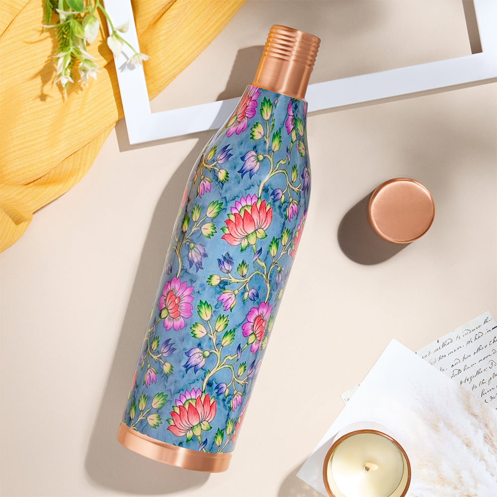 Gemini Copper Bottle Floral 800ml
