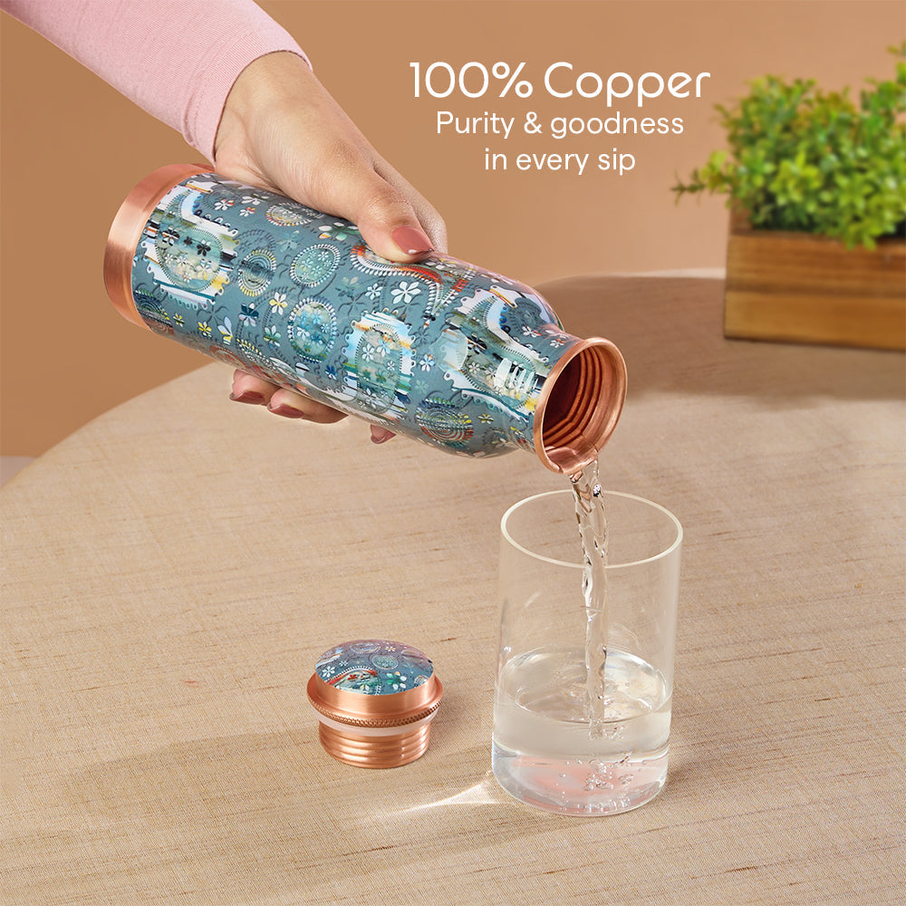 Tirtha Copper Bottle Wellness 600ml