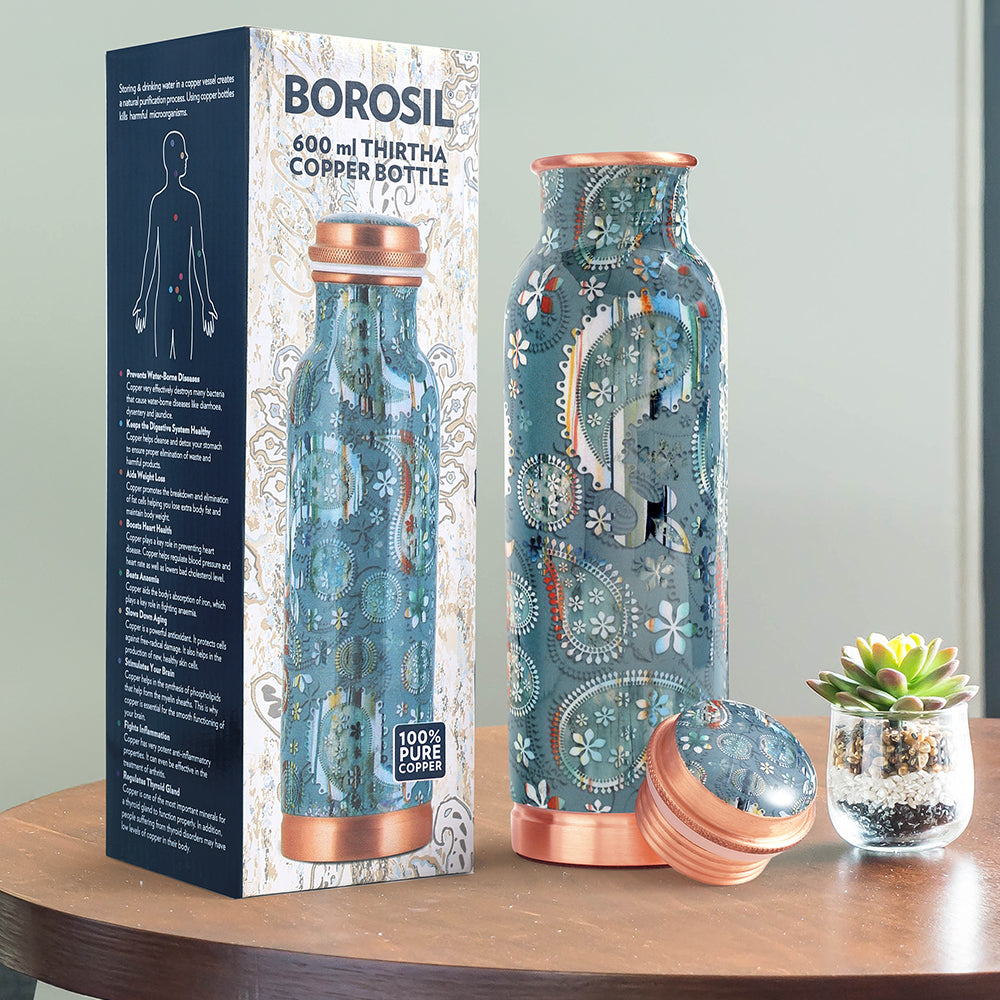Tirtha Copper Bottle Wellness 600ml
