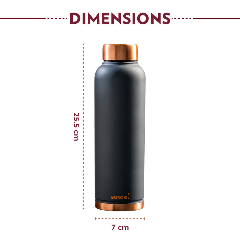 Eco Copper Bottle Grey 1L