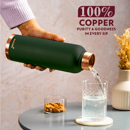 Eco Copper Bottle Green 1L