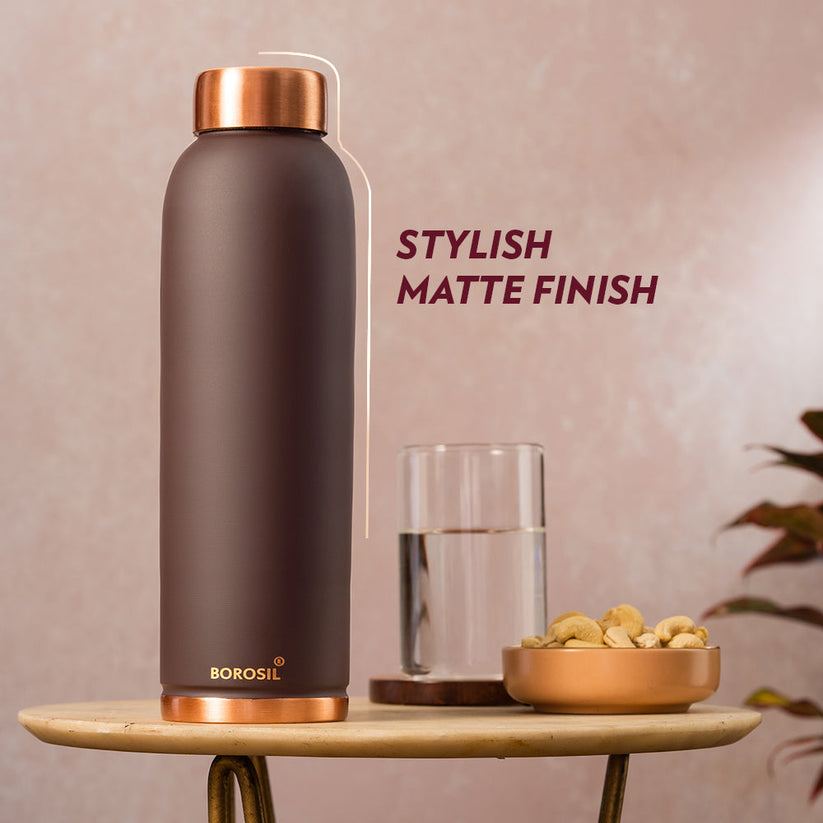 Eco Copper Bottle Brown 1L