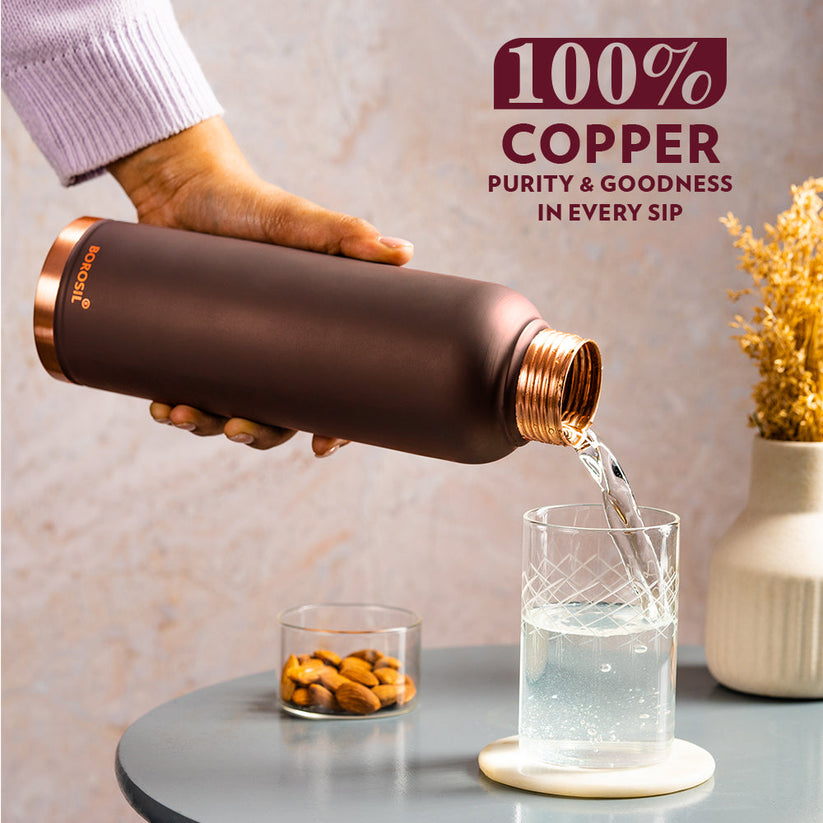 Eco Copper Bottle Brown 1L