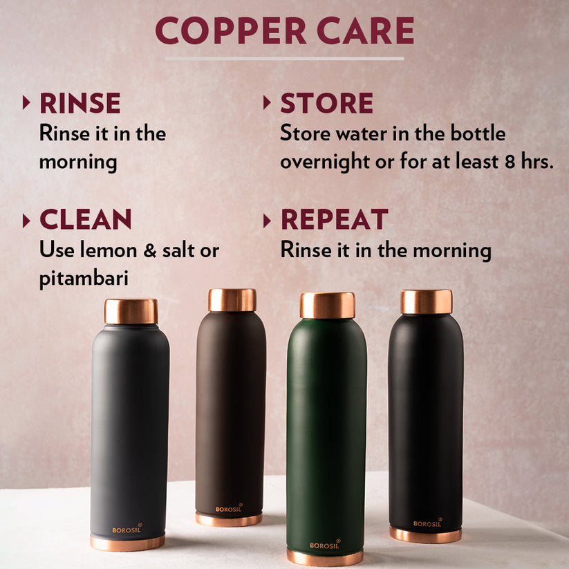Eco Copper Bottle Grey 1L