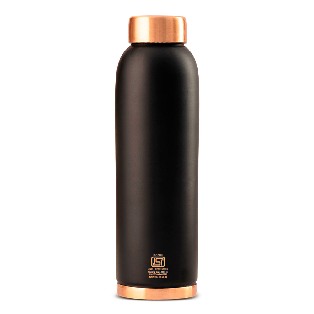 Eco Copper Bottle Black 1L