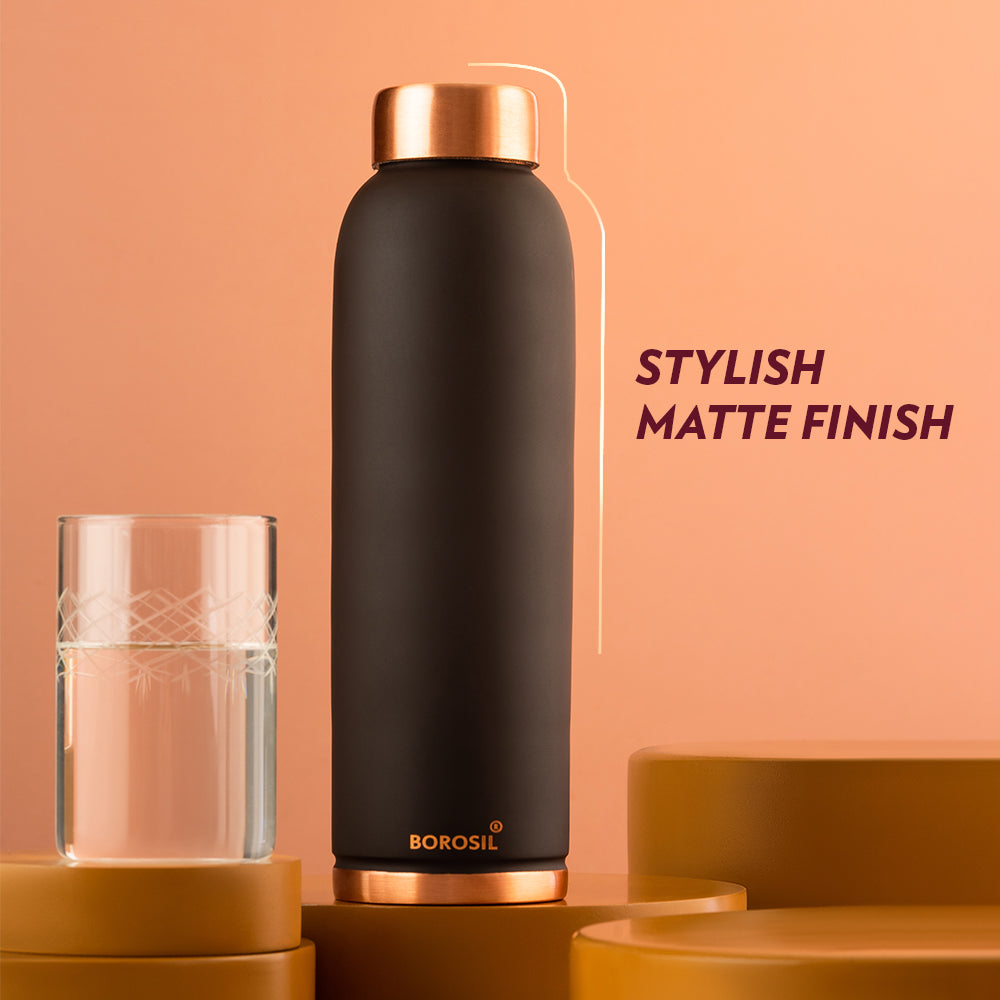 Eco Copper Bottle Black 1L