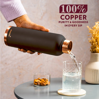 Eco Copper Bottle Black 1L
