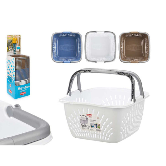 Basket Sq Plastic with Handles