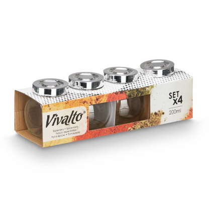 Spice Jar Set 4pc 200ml